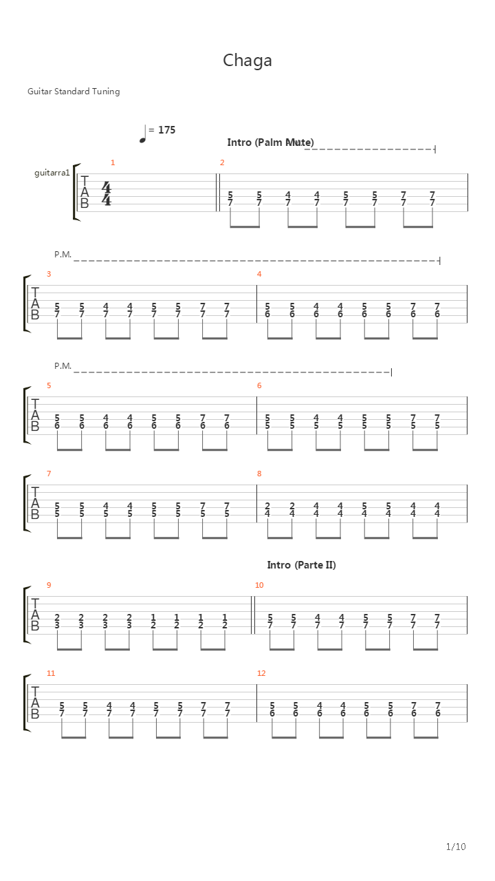 Chaga吉他谱