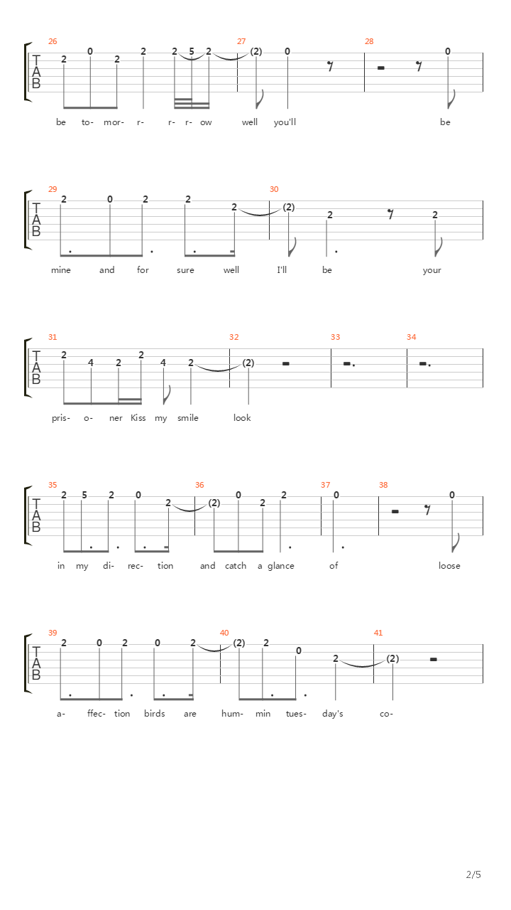 Prisoner吉他谱