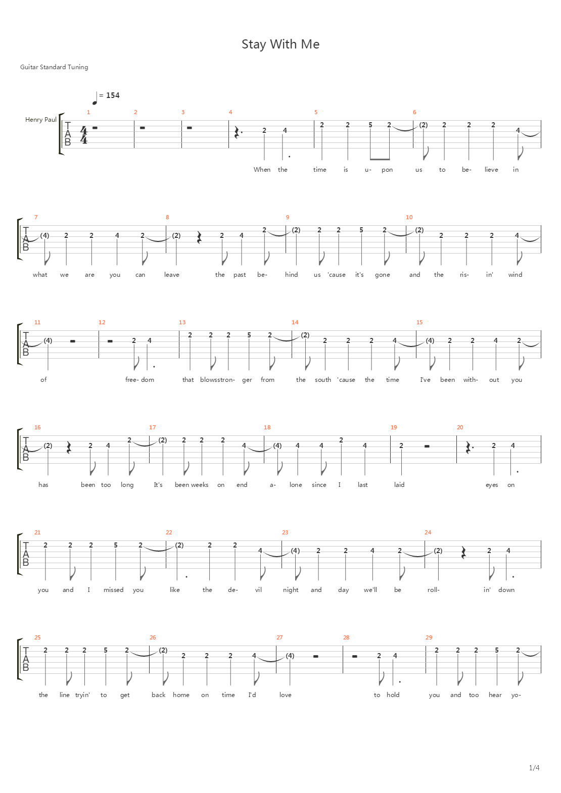 Stay With Me吉他谱