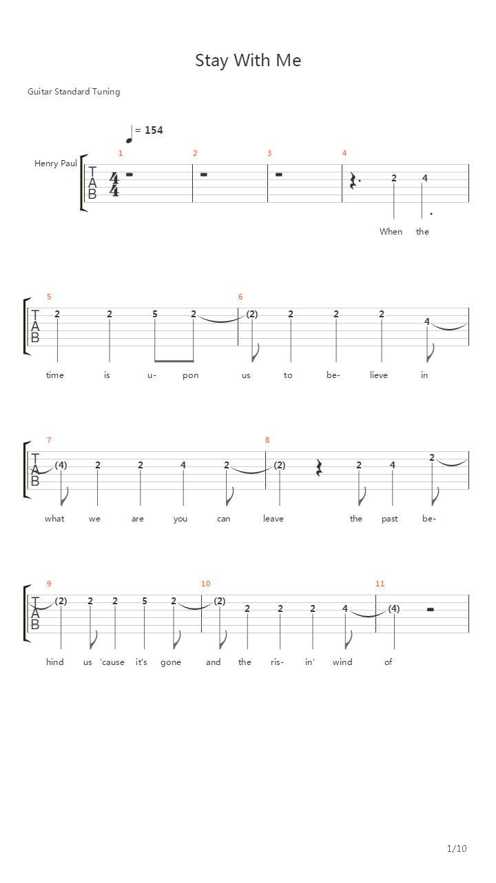 Stay With Me吉他谱