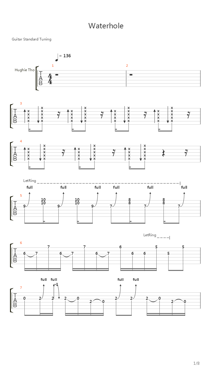 Waterhole吉他谱
