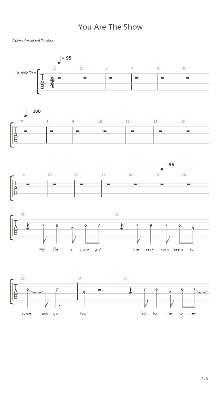 You Are The Show吉他谱