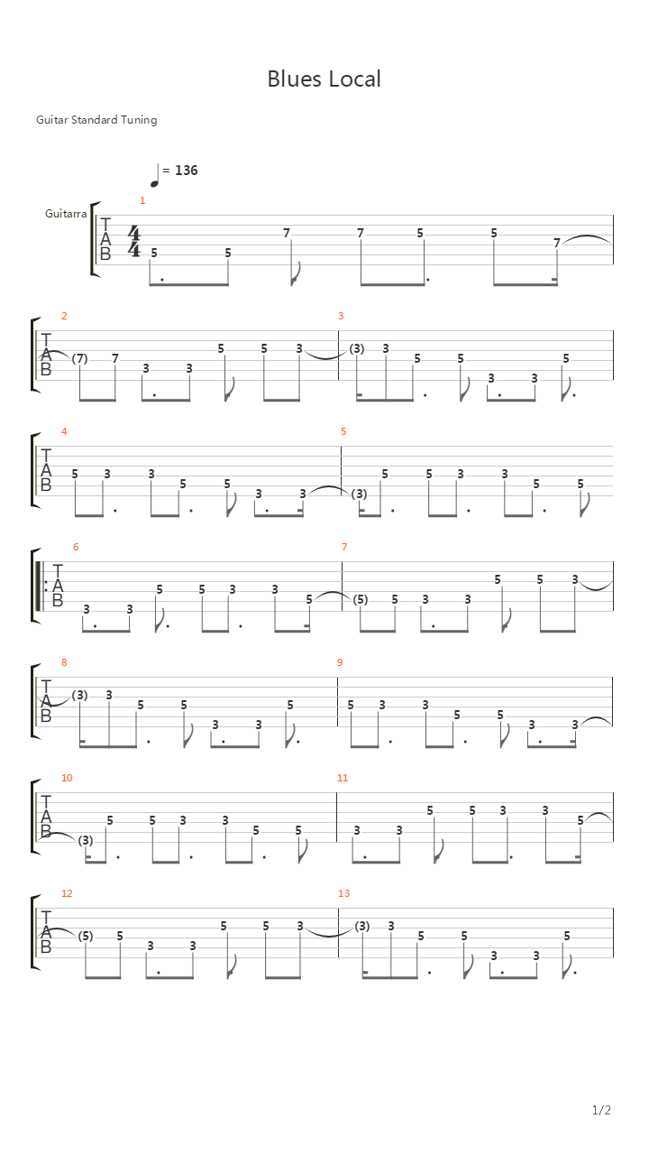 Blues Local吉他谱