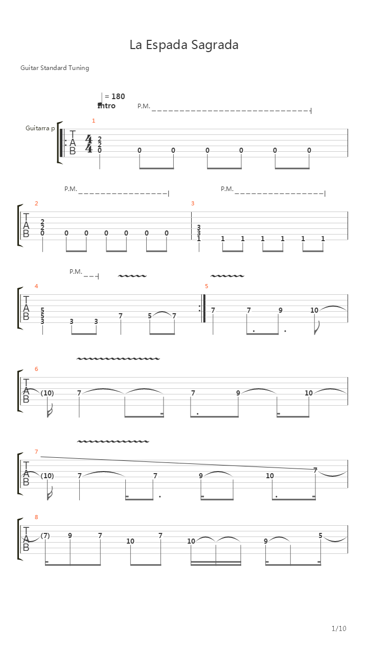 La Espada Sagrada吉他谱