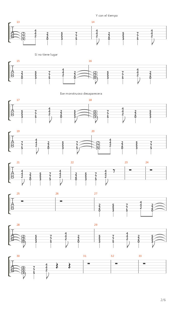 Llegar La Paz吉他谱