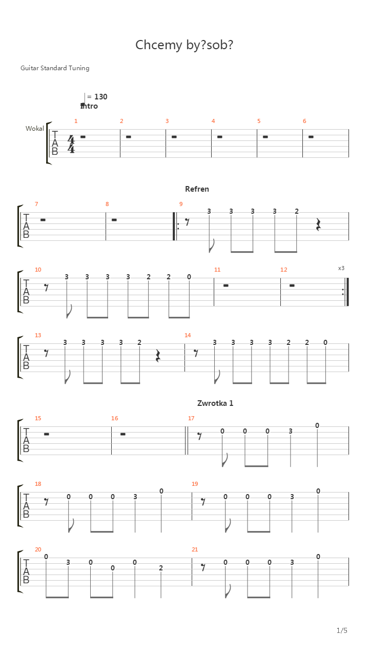 Chcemy By Sob吉他谱