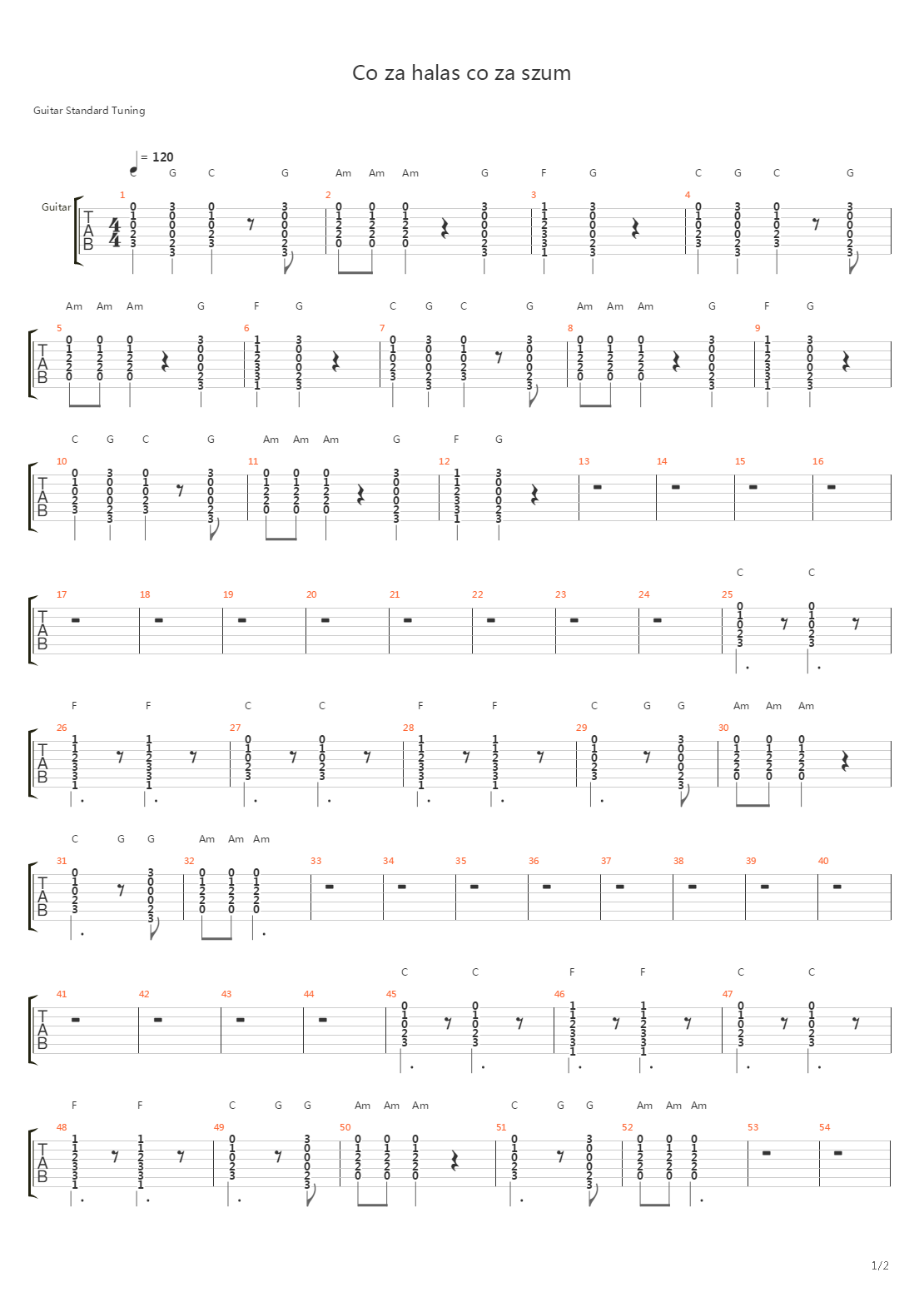Co Za Halas Co Za Szum吉他谱