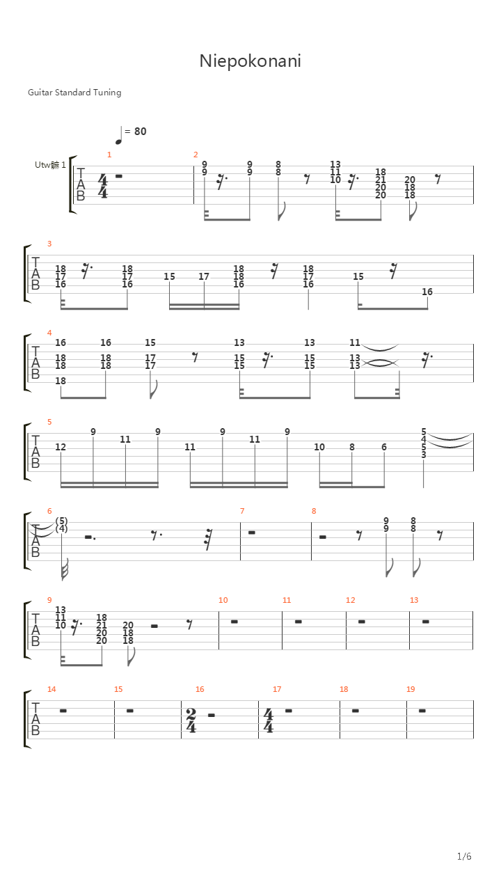 Niepokonani吉他谱