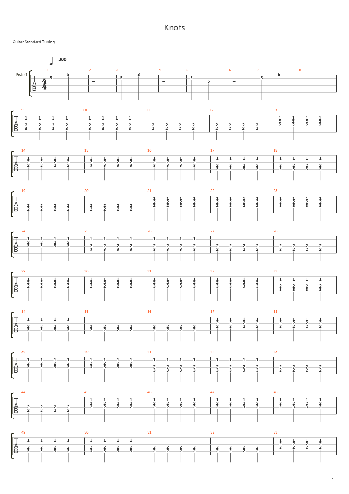 Knots吉他谱