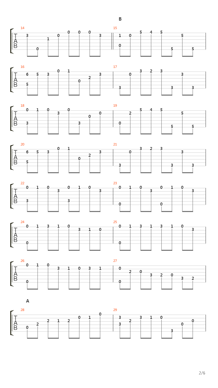 Toccata For A Wild Old Lady吉他谱