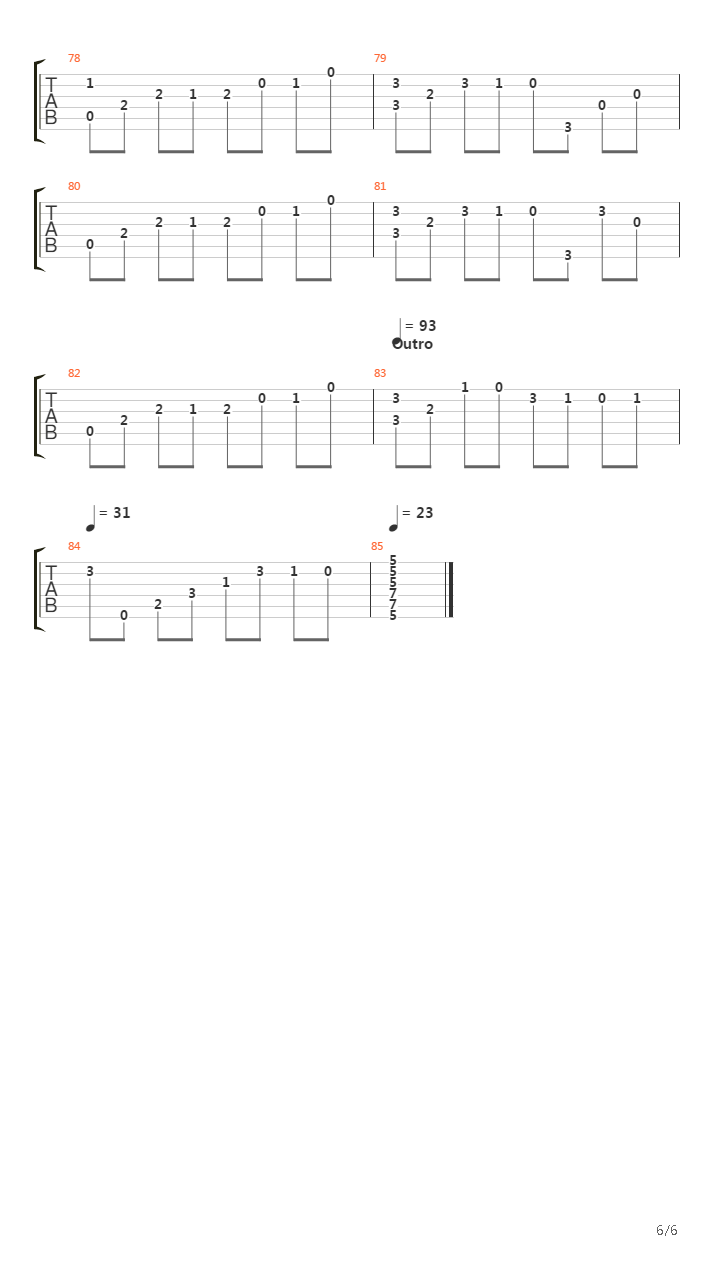 Toccata For A Wild Old Lady吉他谱