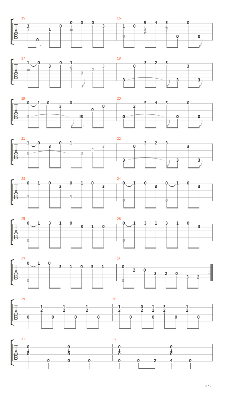 Toccata For A Wild Old Lady吉他谱