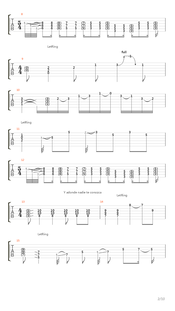 Último acto吉他谱