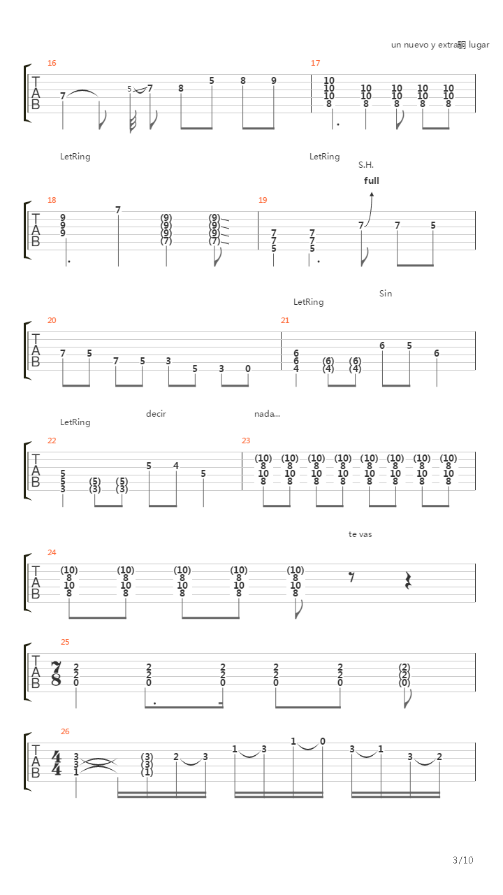 Último acto吉他谱