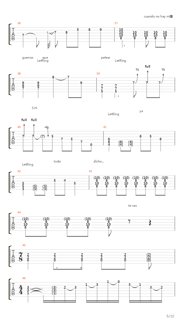 Último acto吉他谱