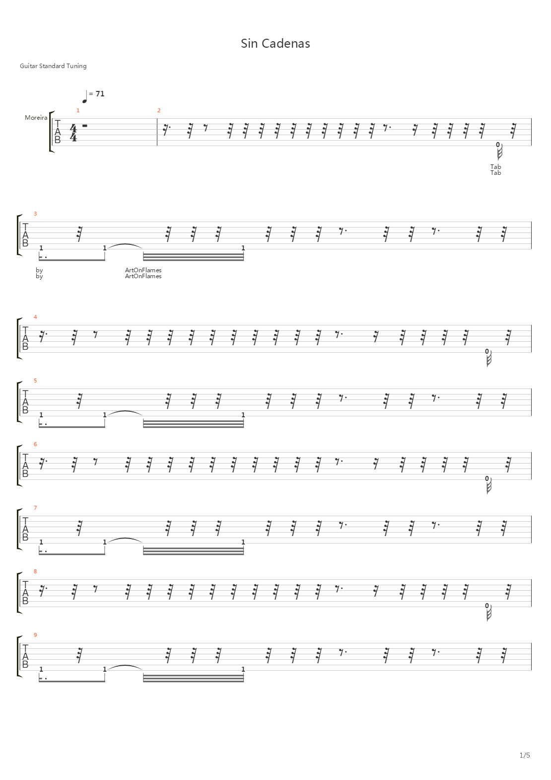 Sin Cadenas吉他谱