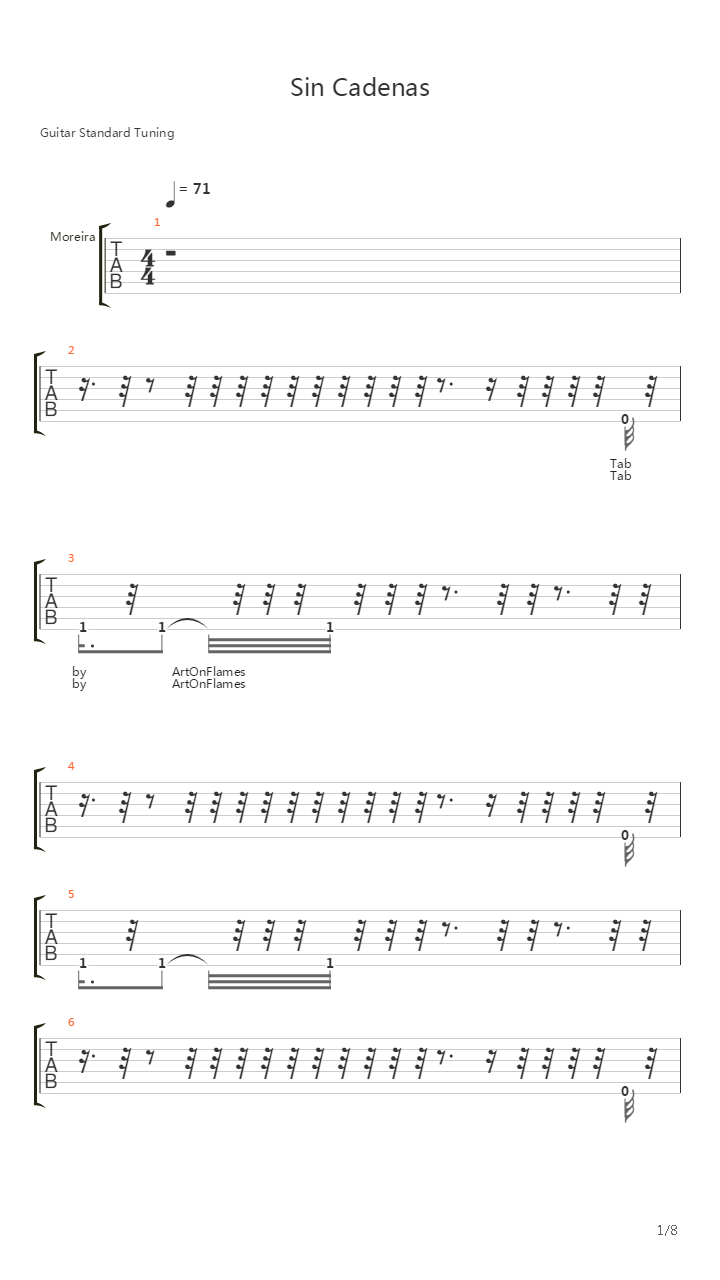 Sin Cadenas吉他谱