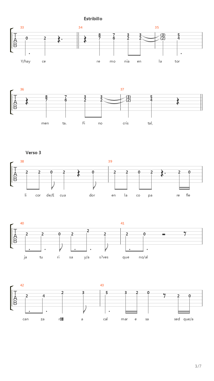 Ceremonias Durante La Tormenta吉他谱