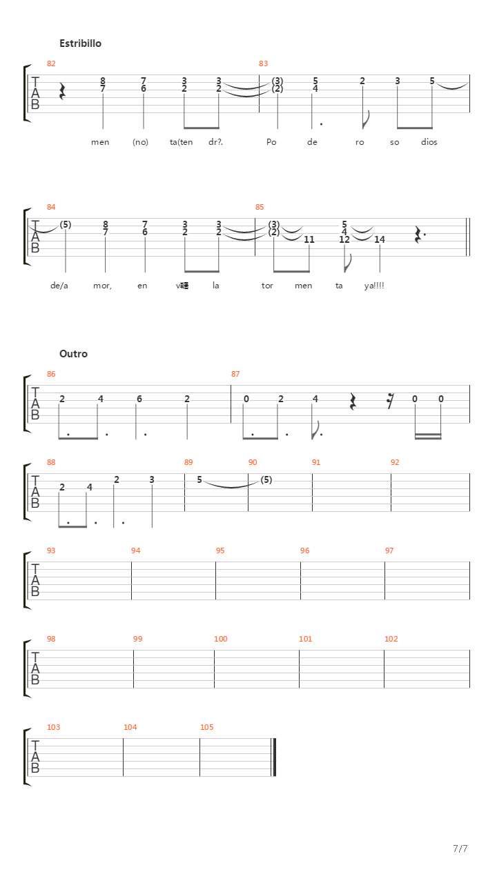 Ceremonias Durante La Tormenta吉他谱