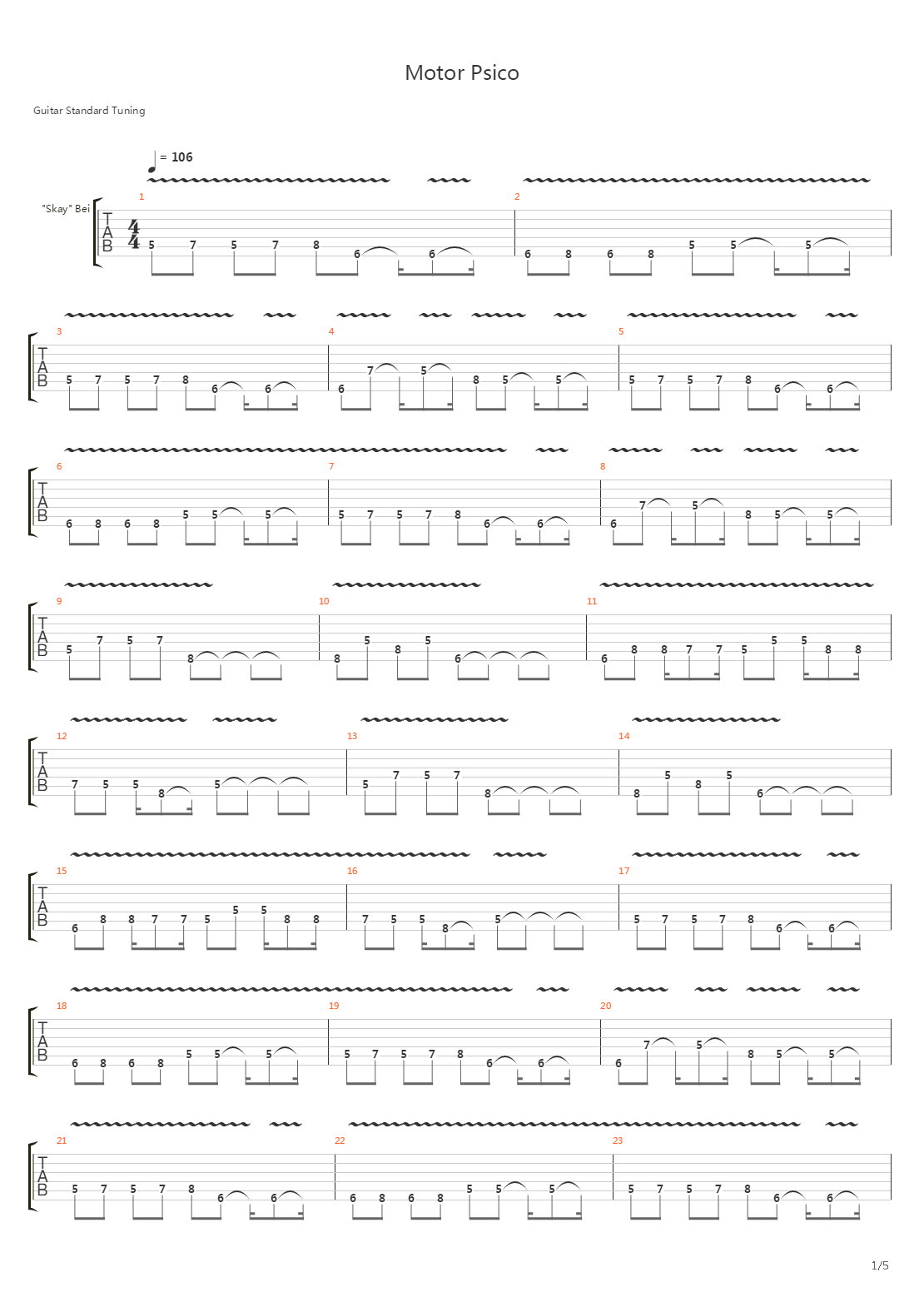 Motorpsico吉他谱