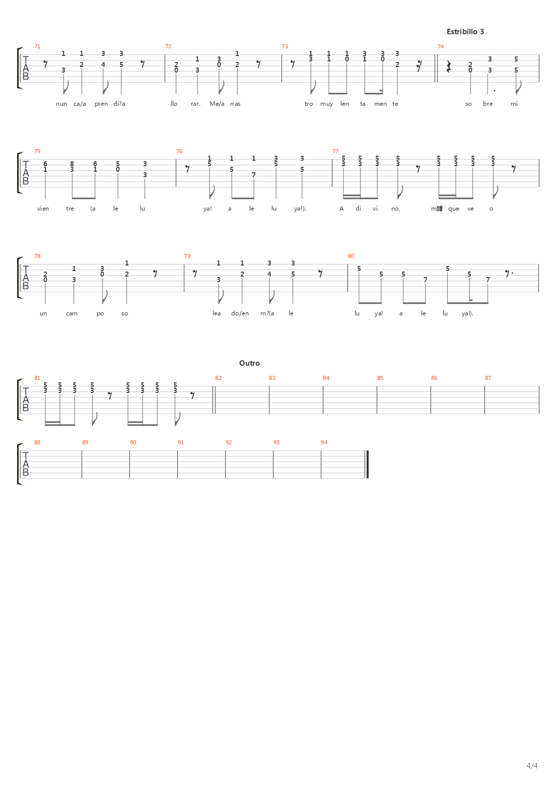 Submarino Soluble吉他谱