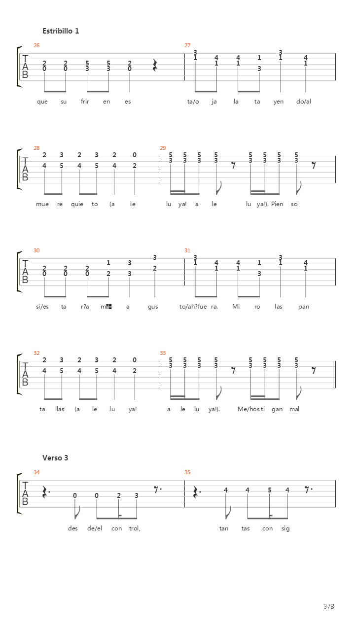 Submarino Soluble吉他谱