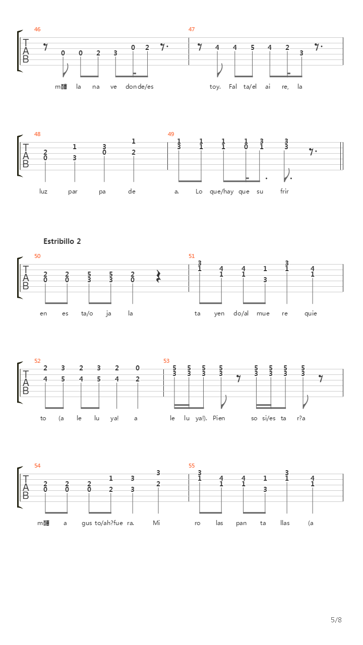 Submarino Soluble吉他谱