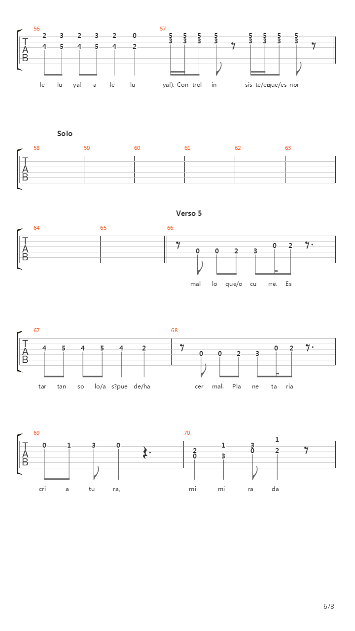 Submarino Soluble吉他谱