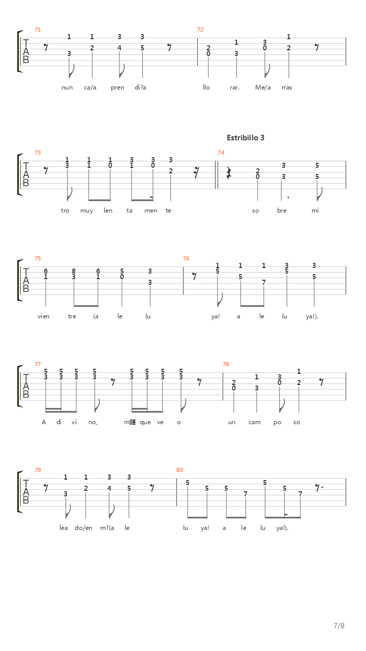 Submarino Soluble吉他谱