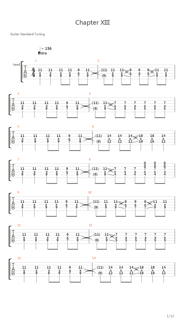 Chapter Xiii吉他谱