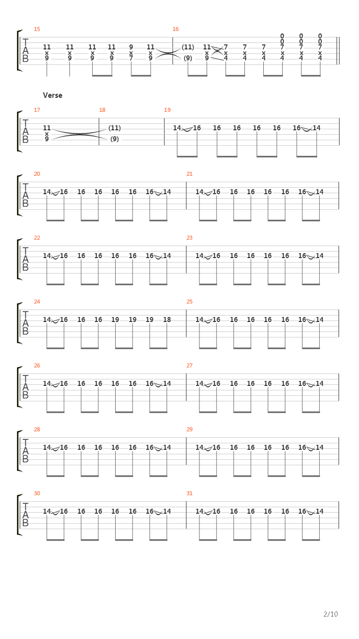 Chapter Xiii吉他谱