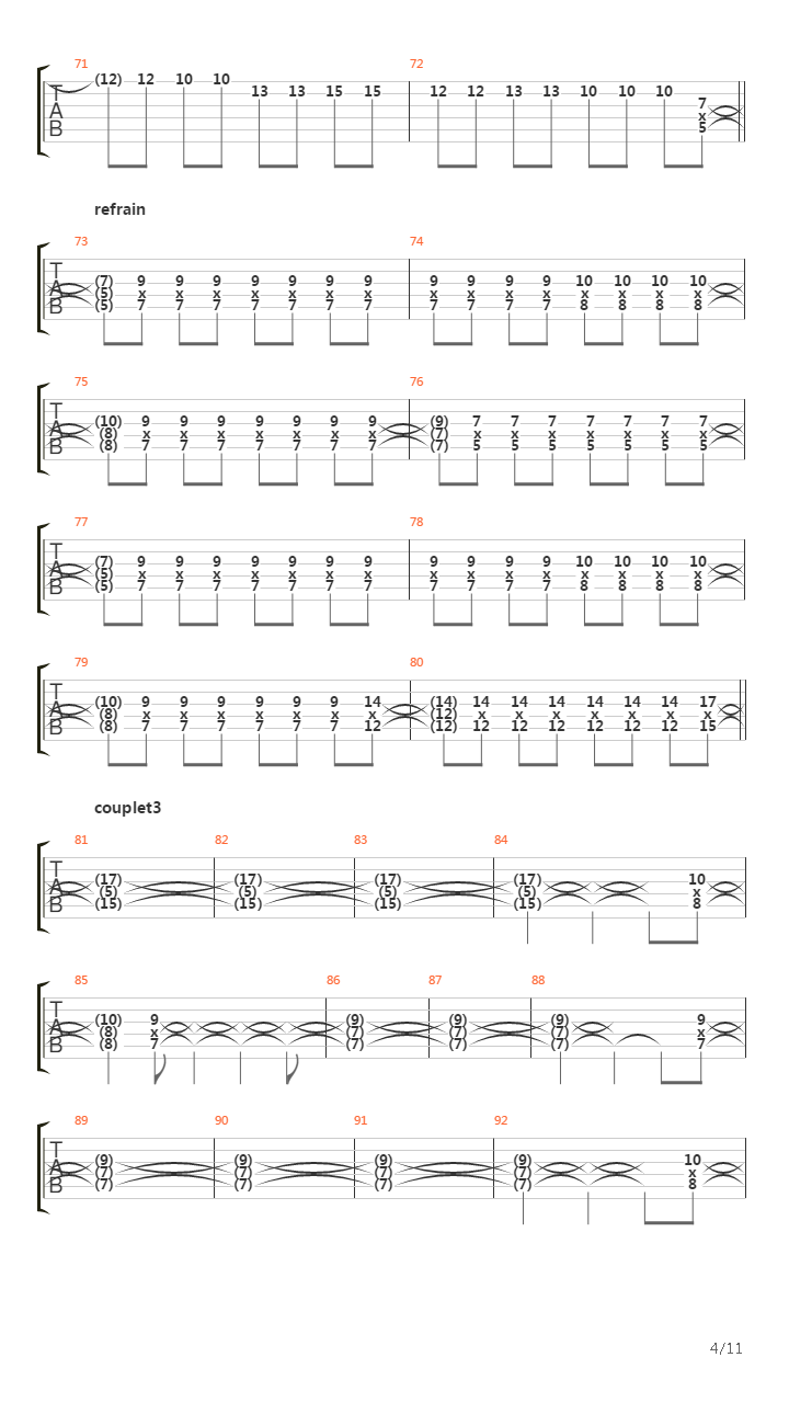 Lycantrophe吉他谱