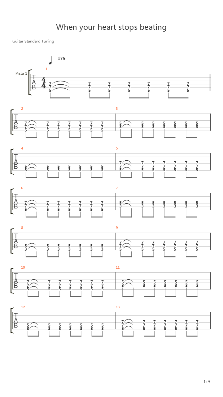 When Your Heart Stops Beating吉他谱