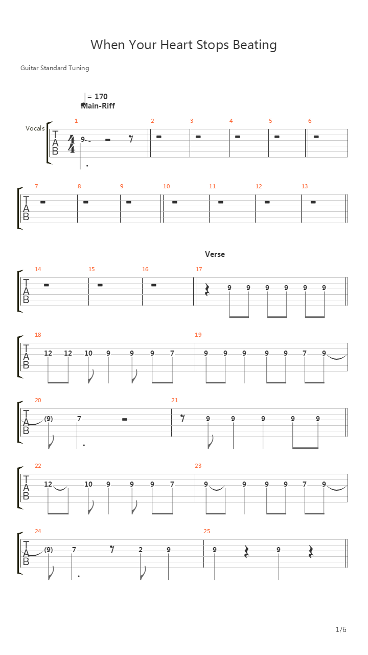 When Your Heart Stops Beating吉他谱
