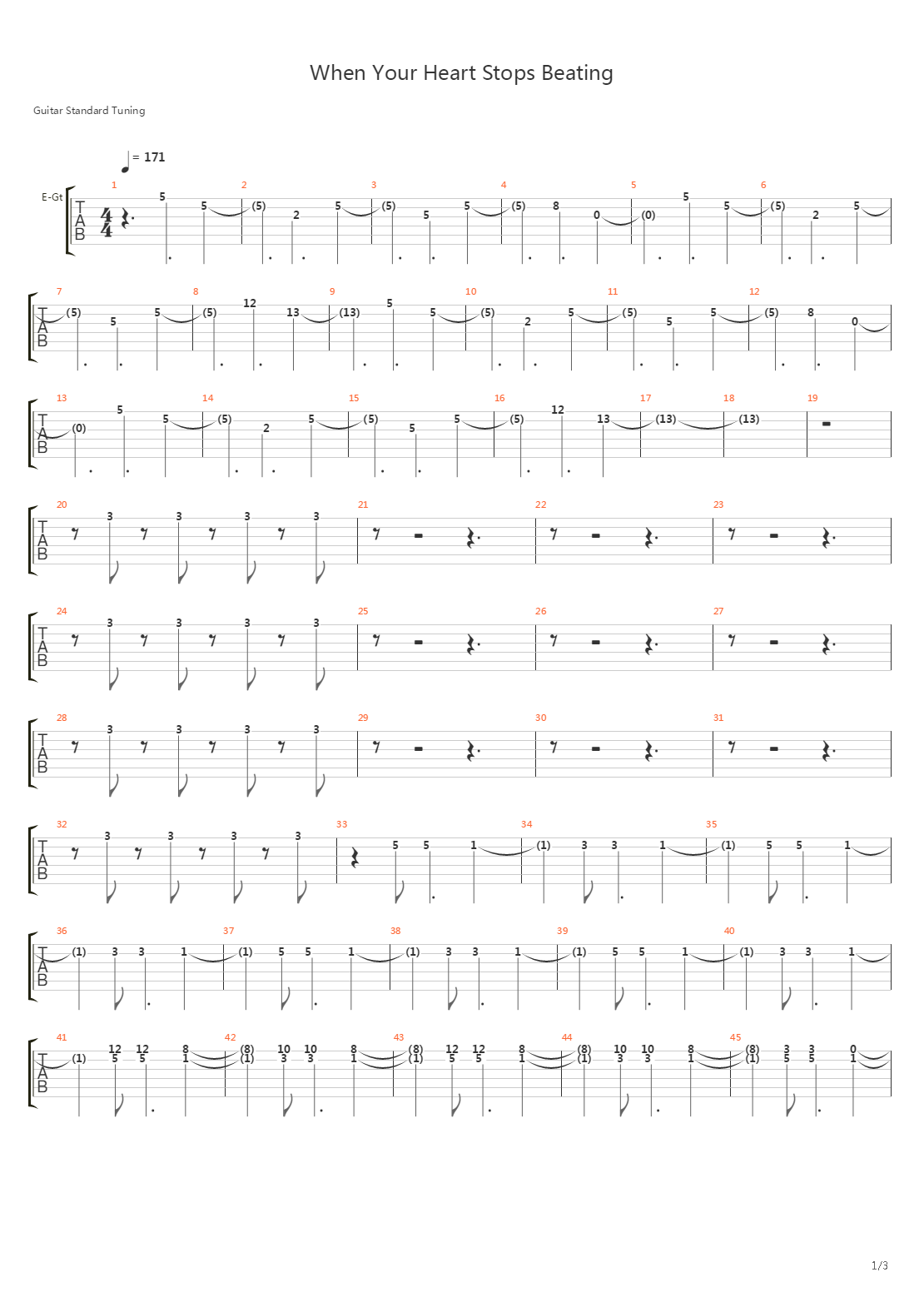 When Your Heart Stops Beating吉他谱