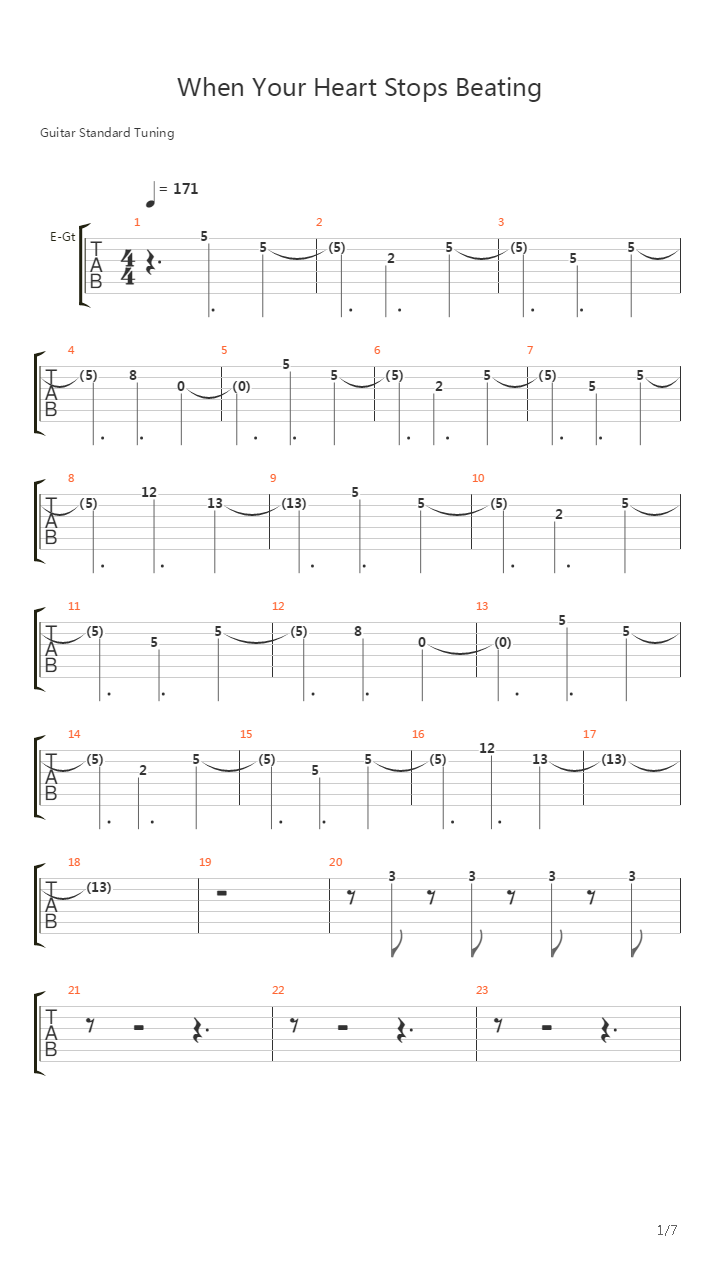 When Your Heart Stops Beating吉他谱