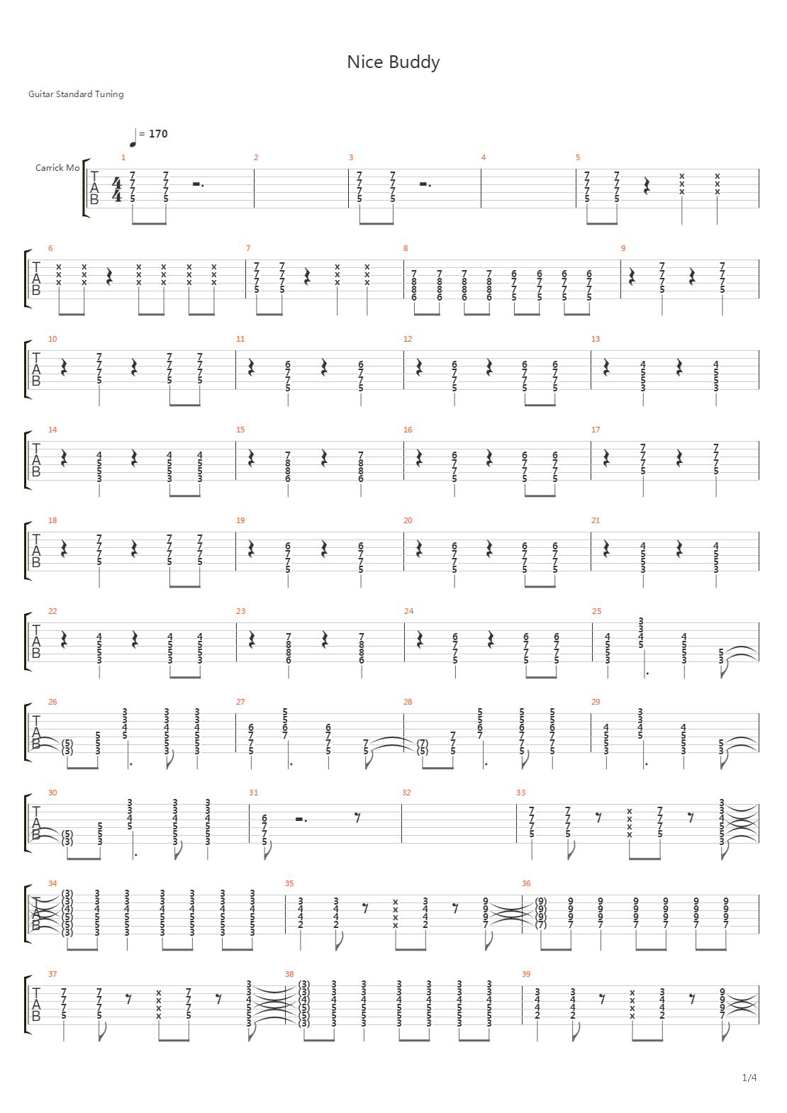 Nice Buddy吉他谱