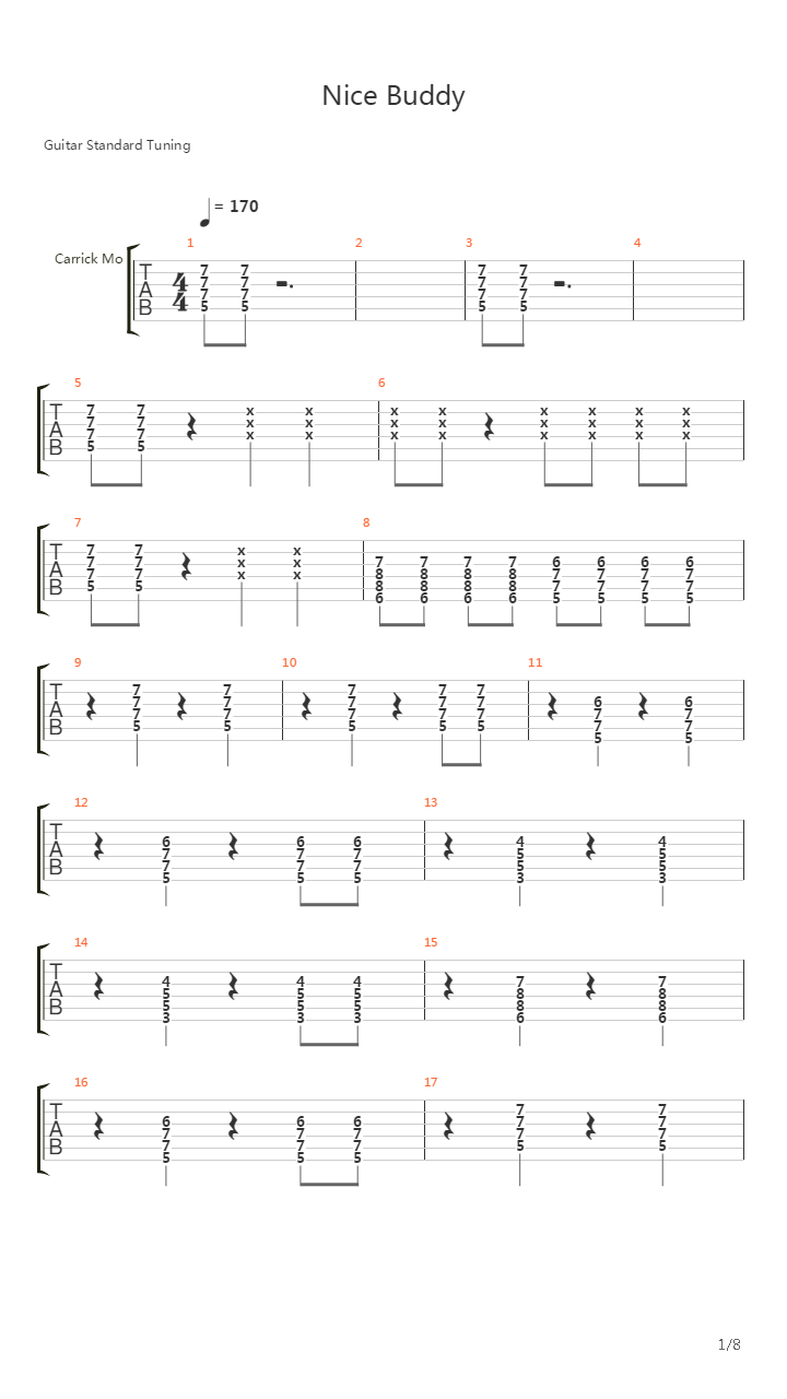 Nice Buddy吉他谱