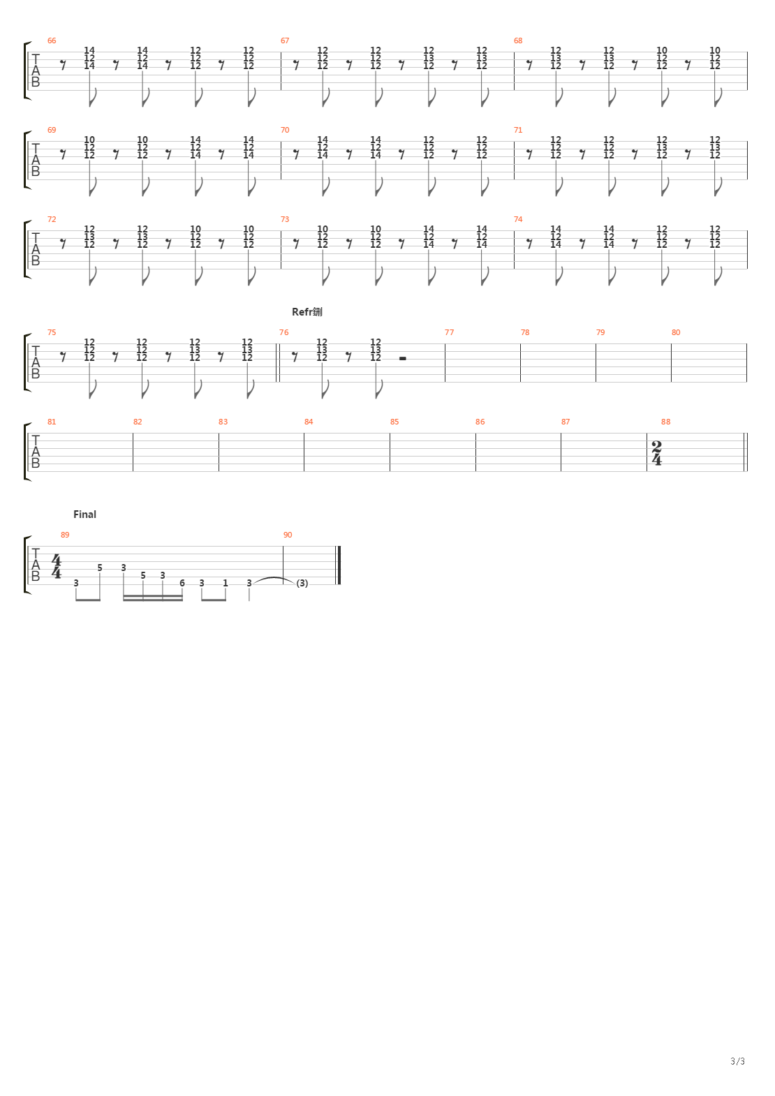 Voa吉他谱