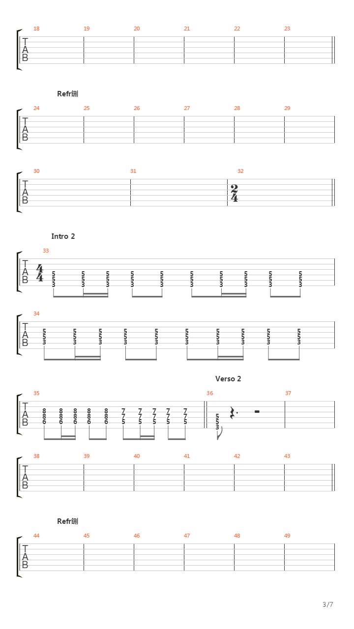 Voa吉他谱
