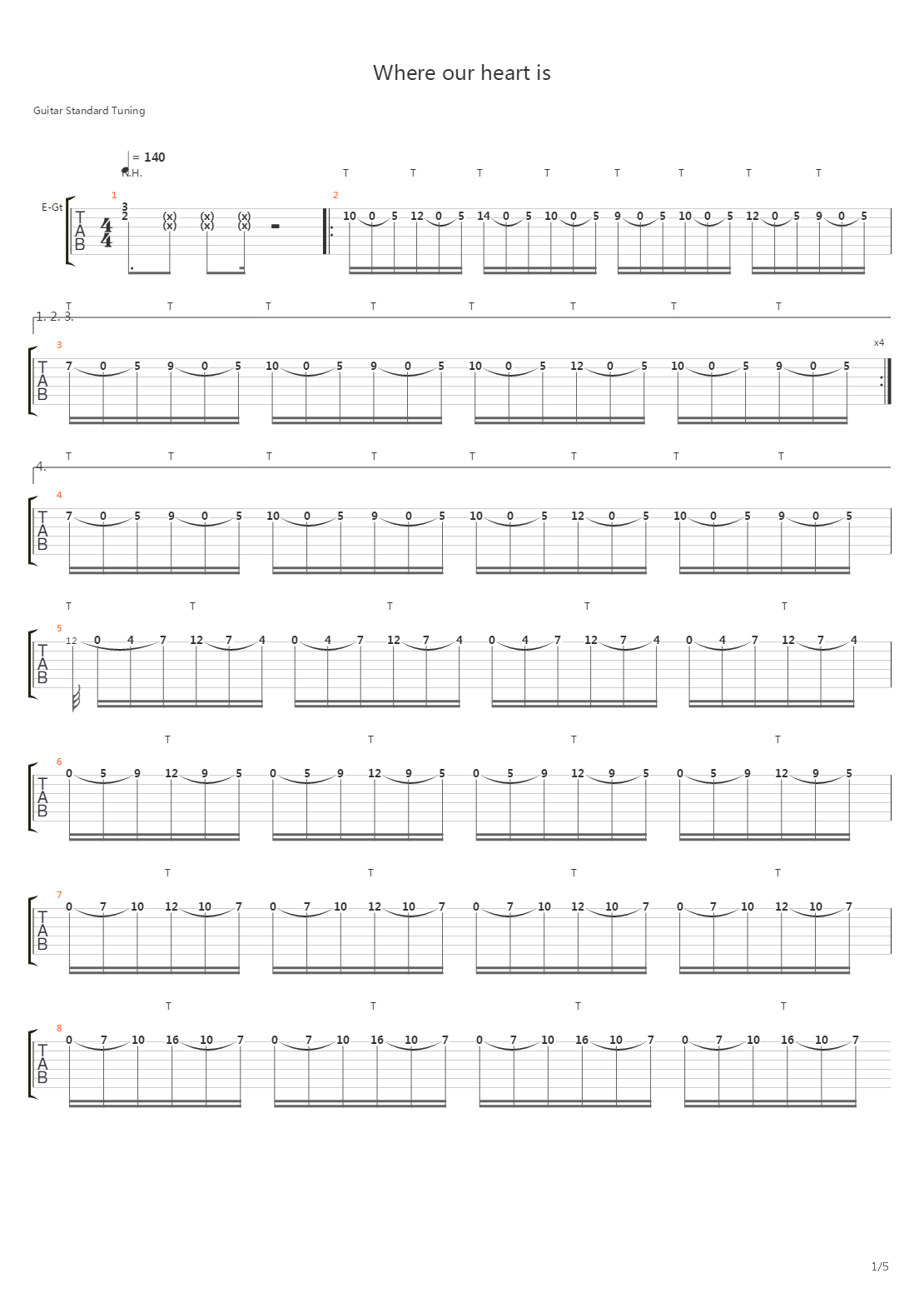 Where Our Heart Is吉他谱