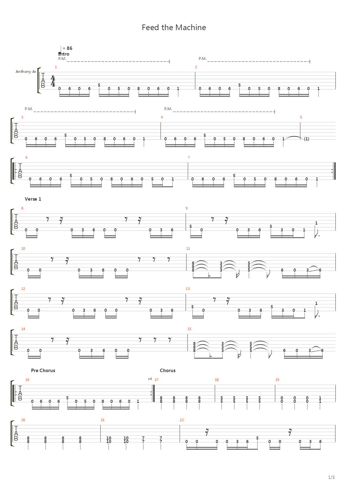 Feed The Machine吉他谱