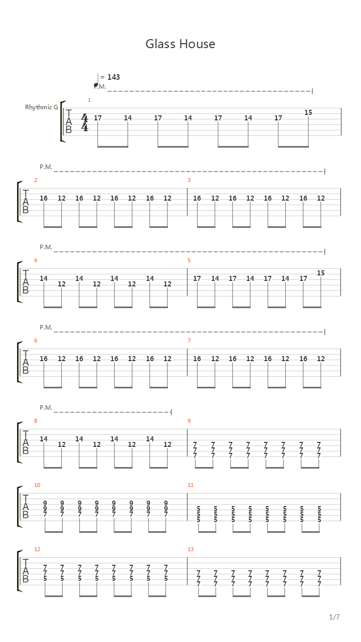 Glass House吉他谱