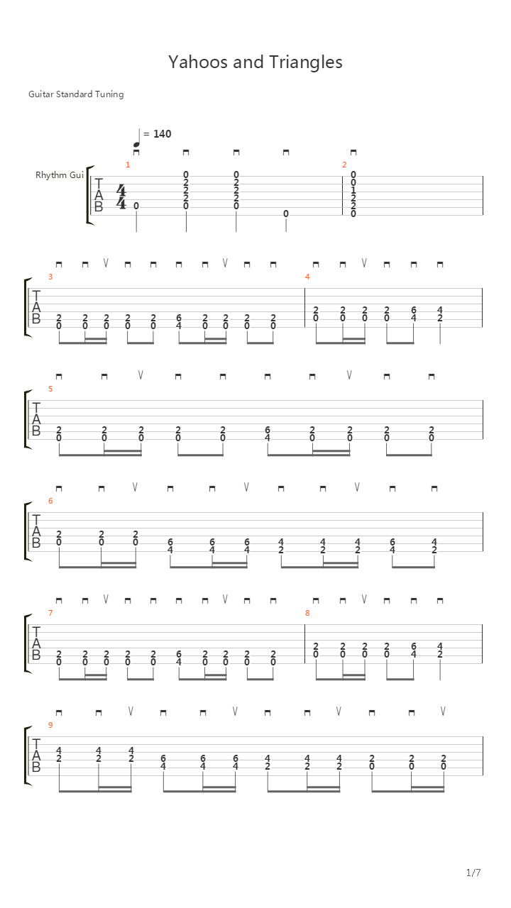 Yahoos And Triangles吉他谱