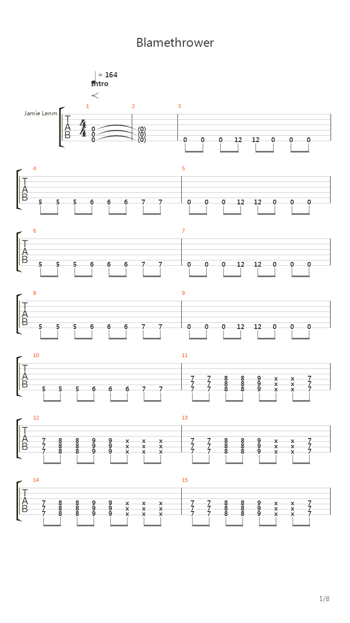 Blamethrower吉他谱