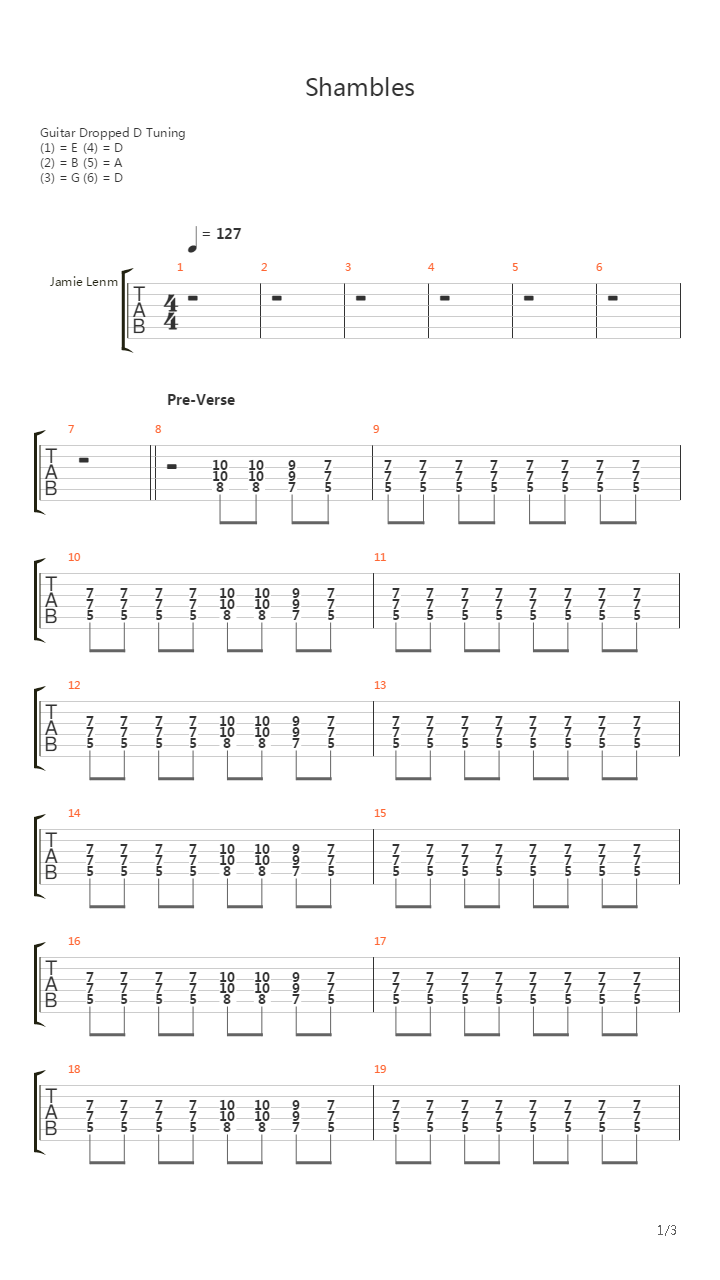 Shambles吉他谱
