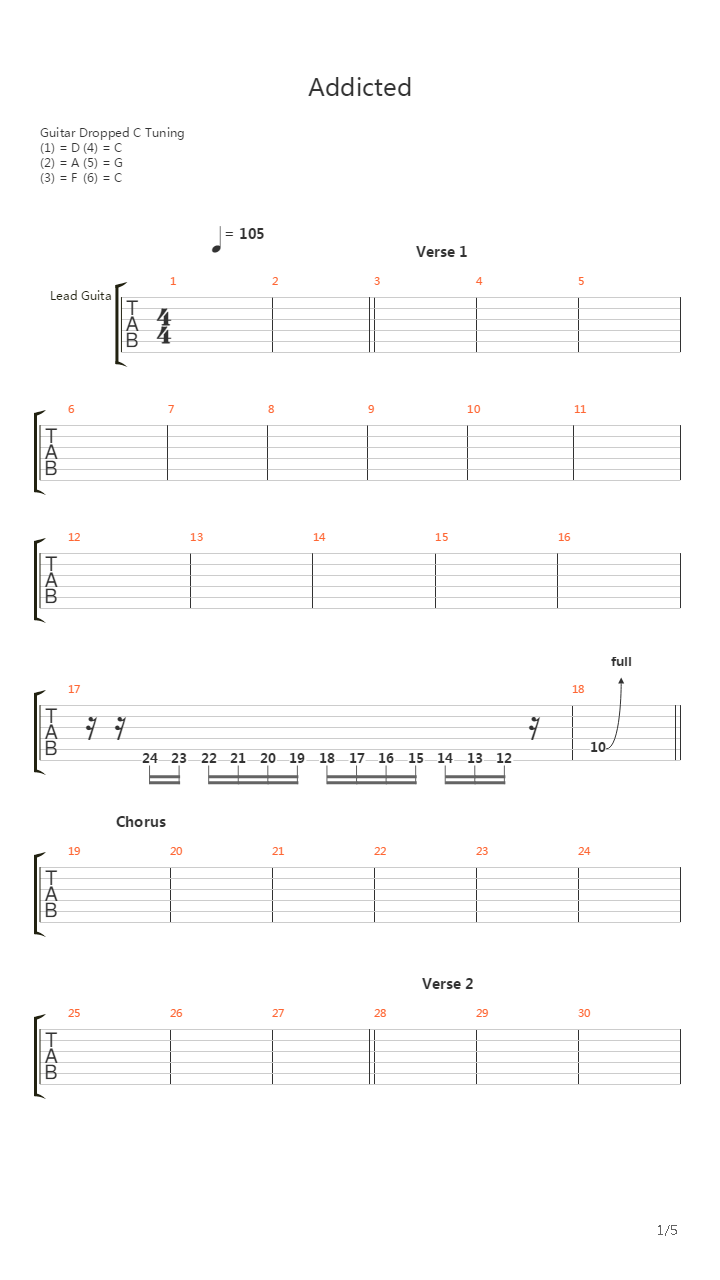 Addicted吉他谱