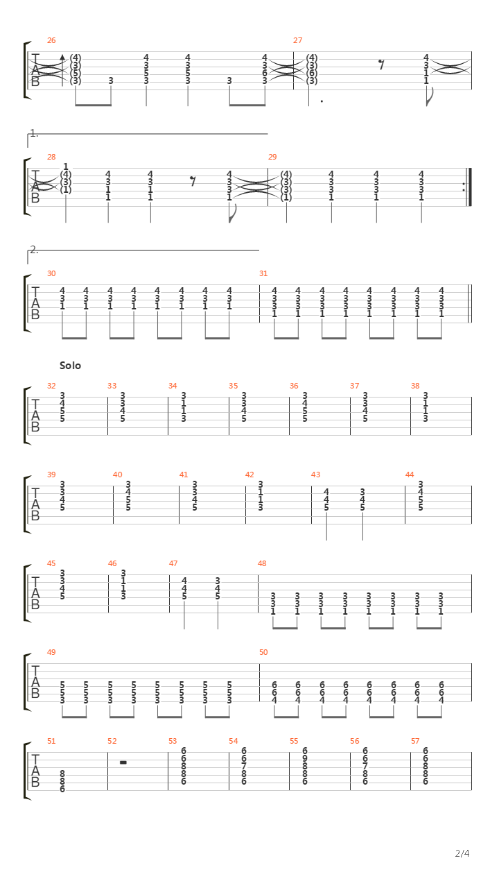 Just The Way It Is Baby吉他谱