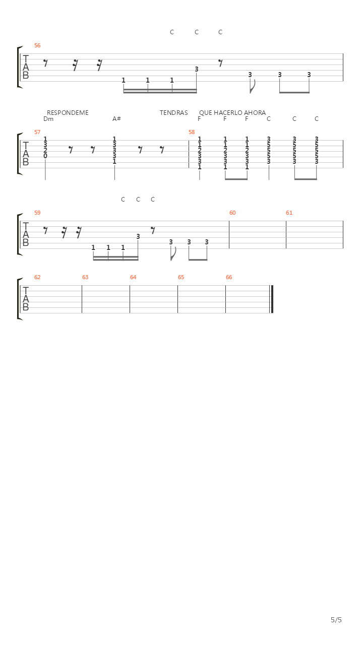 Contestame吉他谱