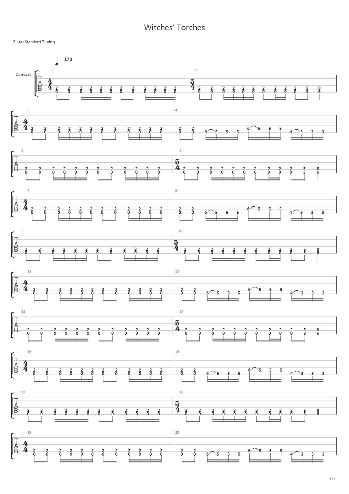 Witches Torches吉他谱